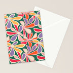Colorful abstract flower art pattern Stationery Card Gallery Image 2