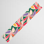 Colorful abstract flower art pattern Table Runner Gallery Image 3