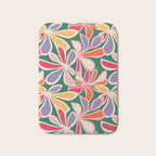 Colorful abstract flower art pattern Bath Mat Gallery Image 1