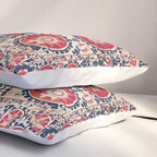 Shakhrisyabz Suzani Southwest Uzbekistan Embroidery Print Pillow Sham Gallery Image 3
