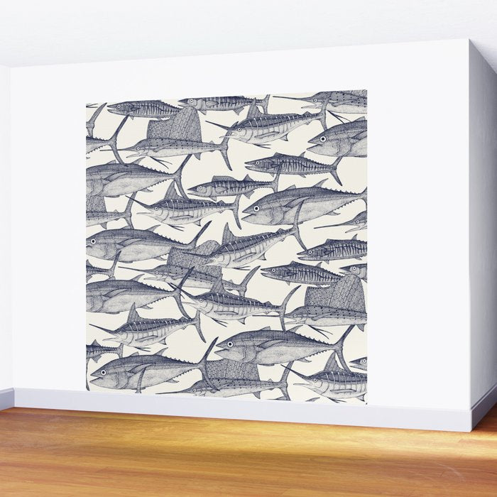 Atlantic fish blue Wall Mural Gallery Image 2