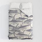 Atlantic fish blue Comforter Gallery Image 6