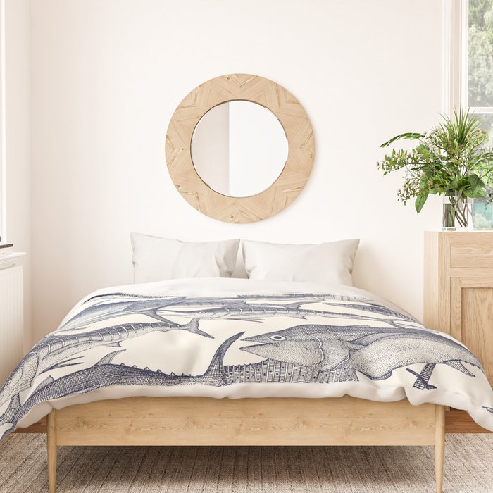 Atlantic fish blue Duvet Cover Gallery Image 3