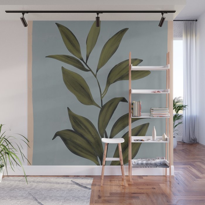 Abstract Art /Minimal Plant 77 Wall Mural Gallery Image 1