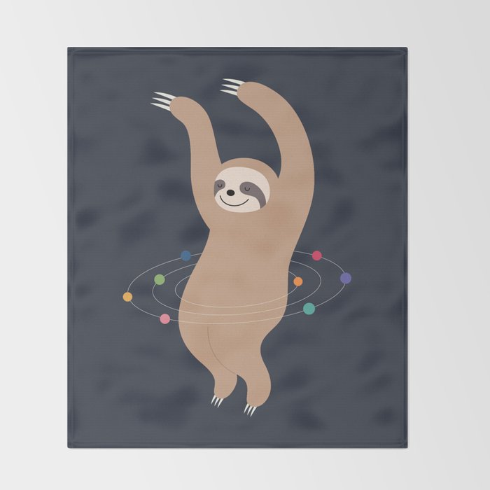 Sloth Galaxy Throw Blanket Gallery Image 2