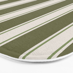 Olive Green Striped - Cozy Heirloom Bath Mat Gallery Image 3
