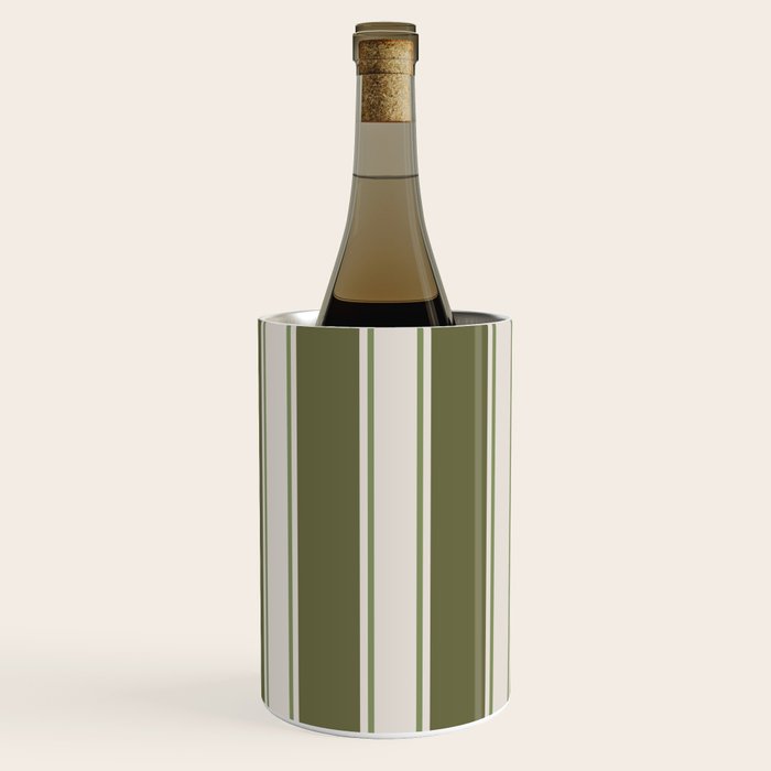Olive Green Striped - Cozy Heirloom Wine Chiller Gallery Image 3