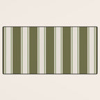Olive Green Striped - Cozy Heirloom Desk Mat Gallery Image 3