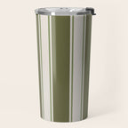 Olive Green Striped - Cozy Heirloom Travel Mug Gallery Image 2