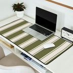 Olive Green Striped - Cozy Heirloom Desk Mat Gallery Image 2