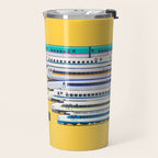 Shinkansen Bullet Train Evolution - Yellow Travel Mug Gallery Image 2