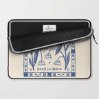 Hang in There - Block Print Bluebells Laptop Sleeve Gallery Image 2