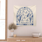 Hang in There - Block Print Bluebells Wall Tapestry Gallery Image 2