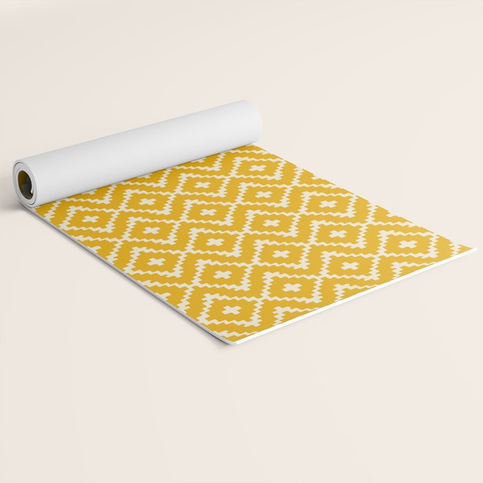 Radiance of the Yellow Zellige Yoga Mat Gallery Image 2