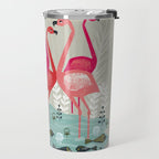 Flamingos by Andrea Lauren  Travel Mug Gallery Image 2