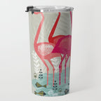 Flamingos by Andrea Lauren  Travel Mug Gallery Image 3