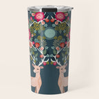 Deer with Flowers by Andrea Lauren  Travel Mug Gallery Image 1