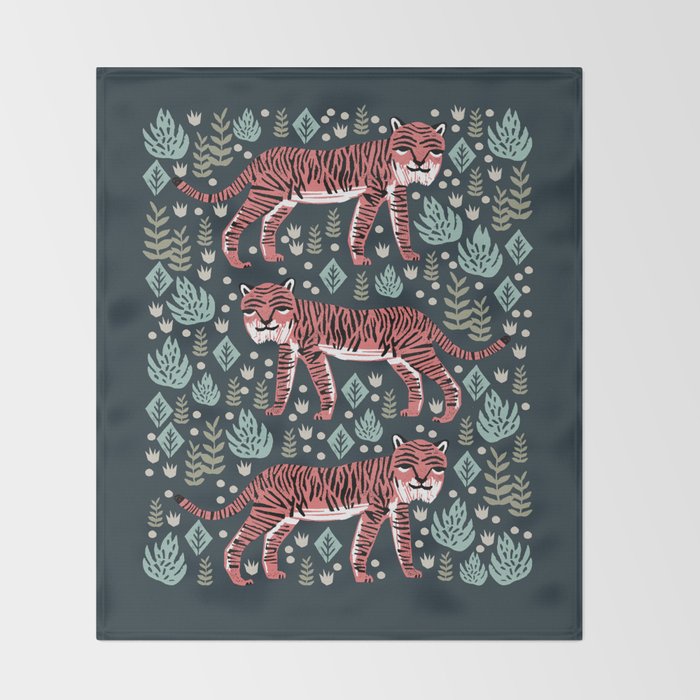 Safari Tiger by Andrea Lauren  Throw Blanket Gallery Image 2