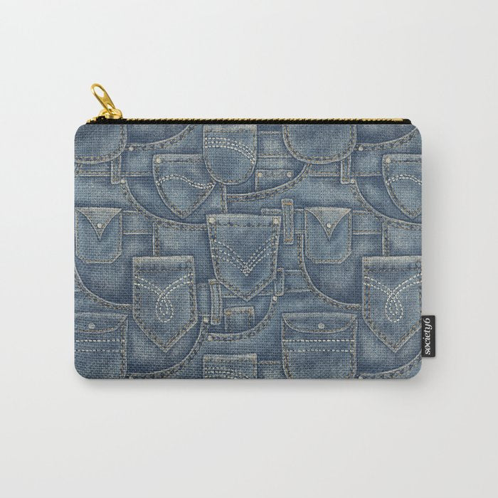 Jean Pockets - medium denim blue Carry All Pouch Gallery Image 1