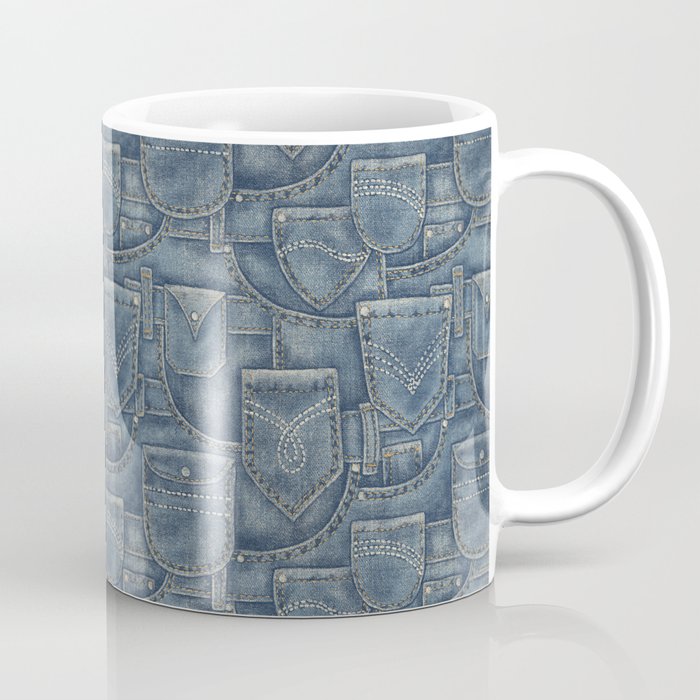Jean Pockets - medium denim blue Coffee Mug Gallery Image 1