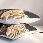 Black and Gold Klimt Dog with Geometric Pattern Pillow Sham Gallery Image 3