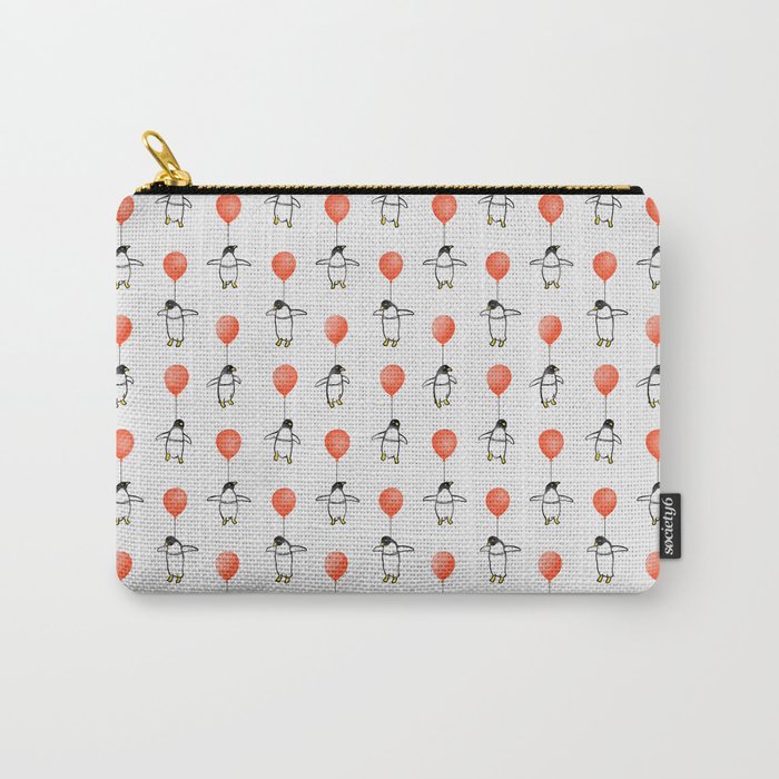 Penguin Balloons Pattern Carry All Pouch Gallery Image 1