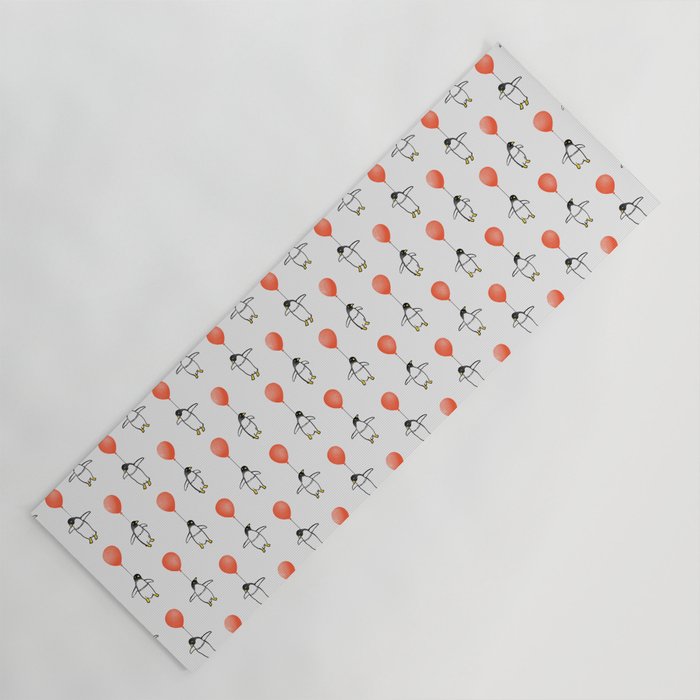 Penguin Balloons Pattern Yoga Mat Gallery Image 1