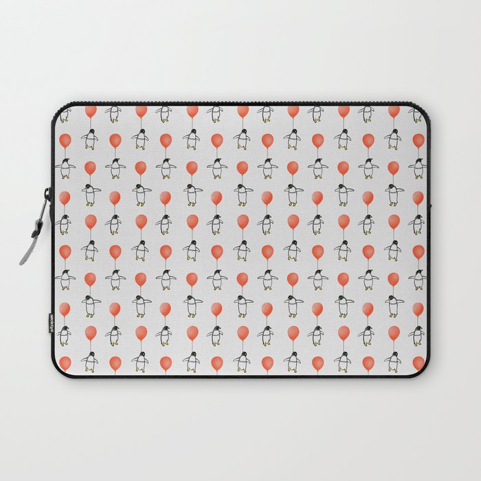 Penguin Balloons Pattern Laptop Sleeve Gallery Image 1
