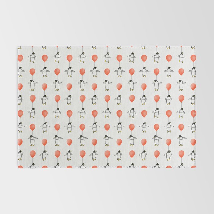Penguin Balloons Pattern Rug Gallery Image 2