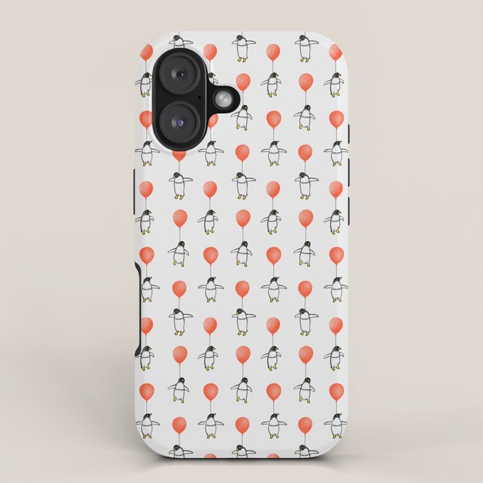 Penguin Balloons Pattern iPhone Case Gallery Image 1