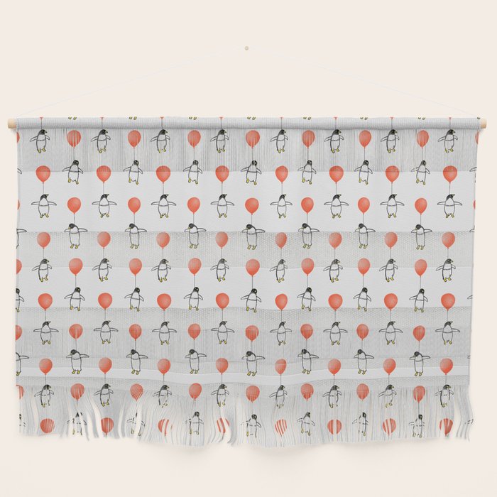 Penguin Balloons Pattern Wall Hanging Gallery Image 1