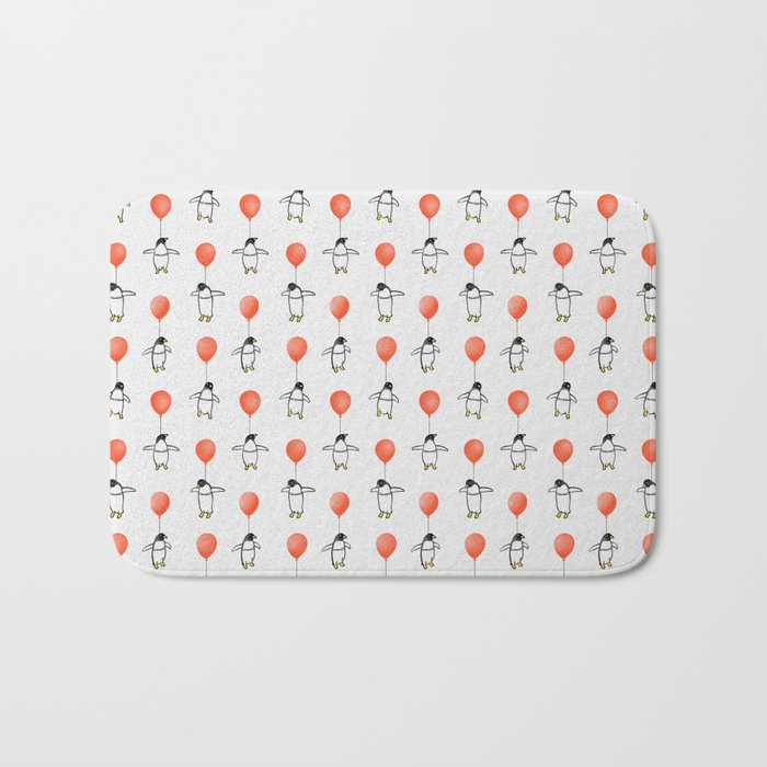 Penguin Balloons Pattern Bath Mat Gallery Image 1