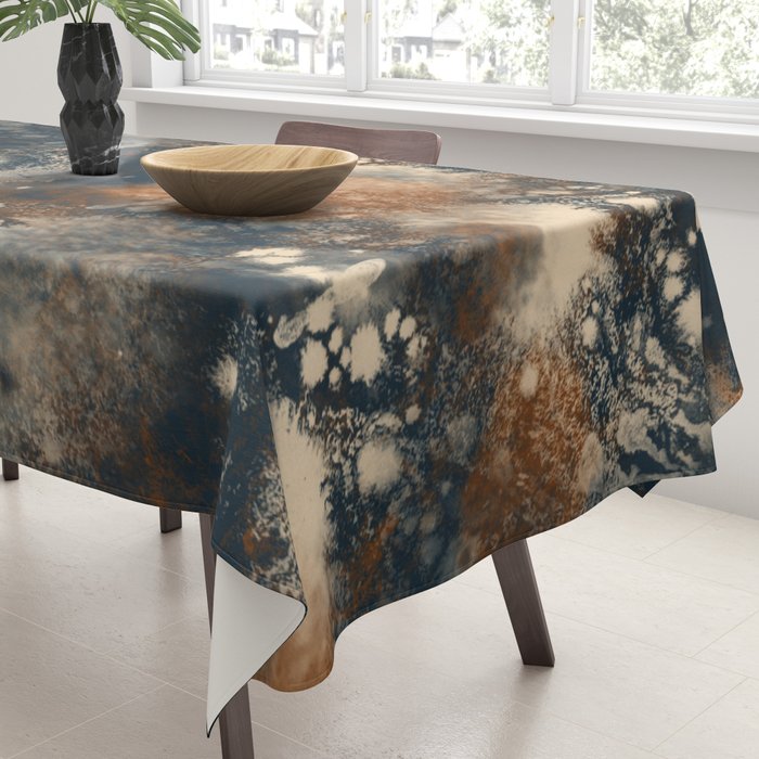 Earth watercolor splashes Tablecloth Gallery Image 3