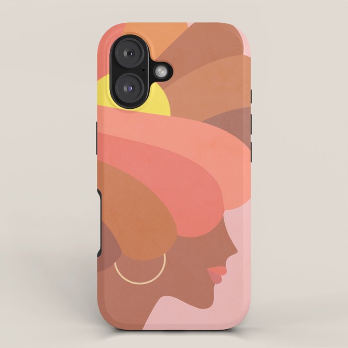 Full Bloom Girl Power Portrait iPhone Case Gallery Image 1