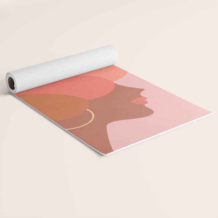 Full Bloom Girl Power Portrait Yoga Mat Gallery Image 2