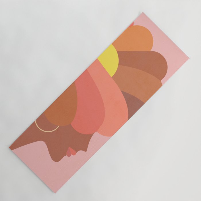 Full Bloom Girl Power Portrait Yoga Mat Gallery Image 1