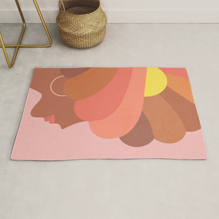 Full Bloom Girl Power Portrait Rug Gallery Image 1