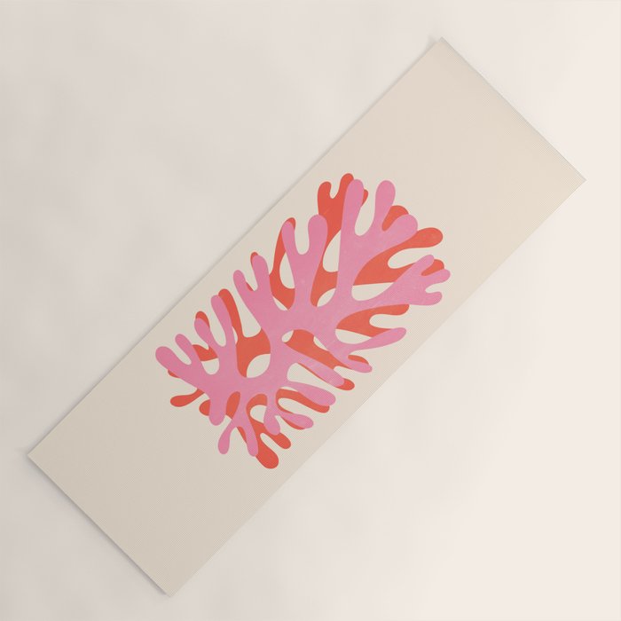 Sea Leaf: Matisse Collage Peach Edition Yoga Mat Gallery Image 1