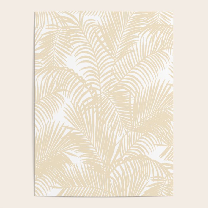 Modern tropical elegant ivory palm tree pattern Poster Gallery Image 4