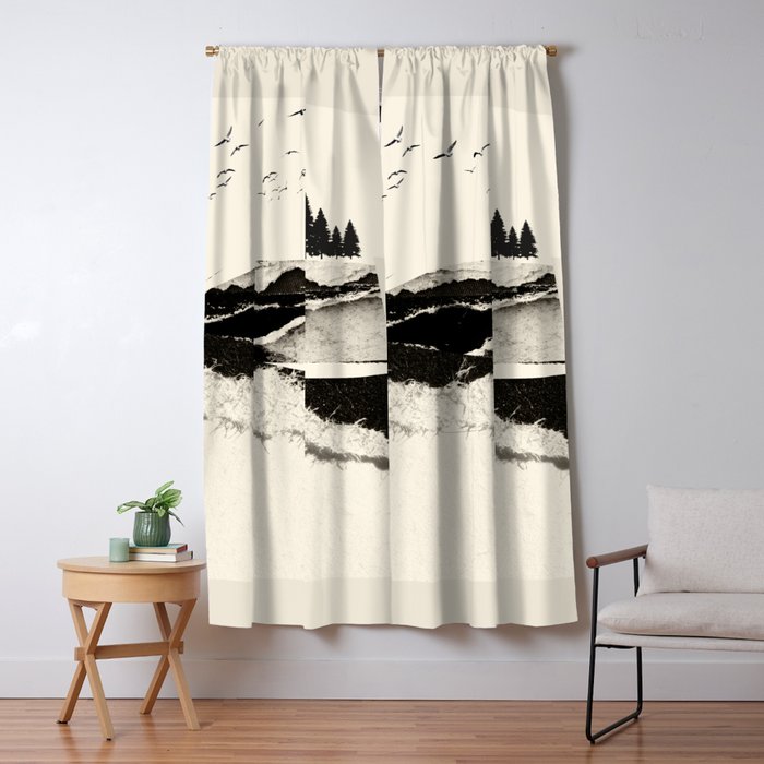 minimal collage/ Landscape Window Curtain Gallery Image 5