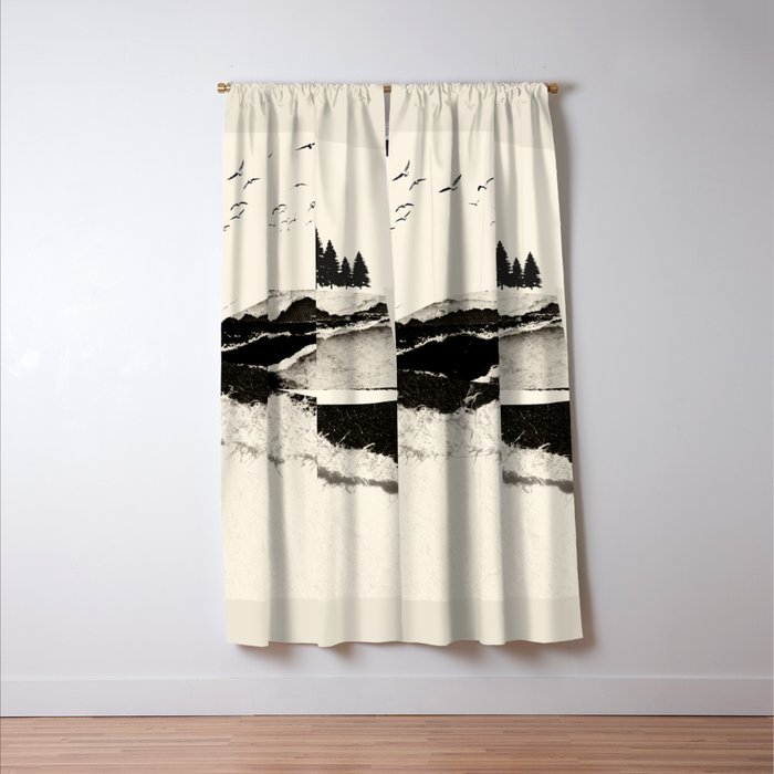 minimal collage/ Landscape Window Curtain Gallery Image 3