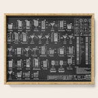 Black Cocktail Recipes Guide Serving Tray Gallery Image 1