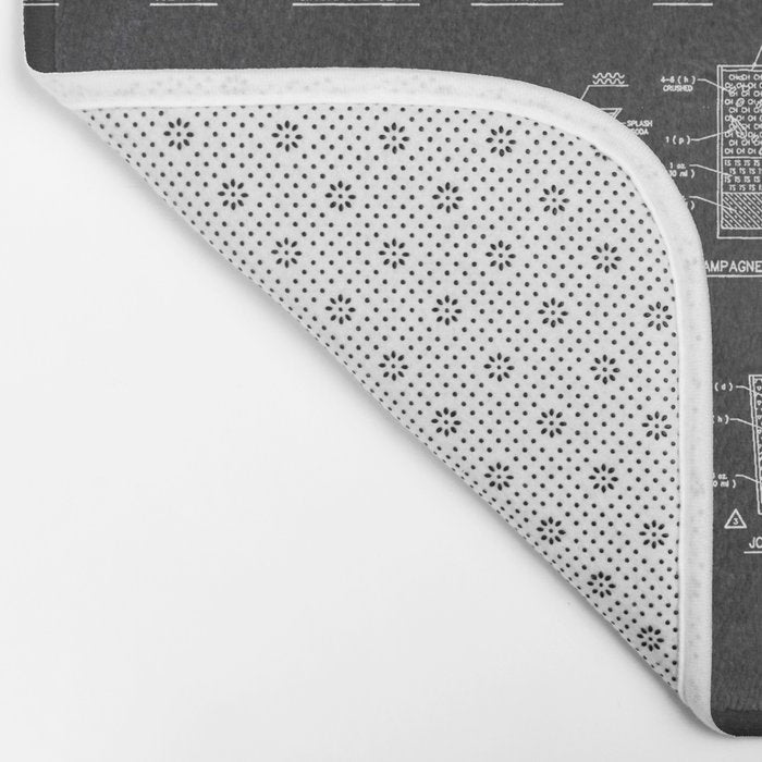 Black Cocktail Recipes Guide Bath Mat Gallery Image 2