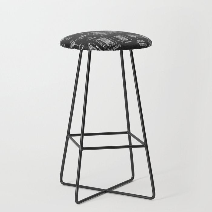 Black Cocktail Recipes Guide Stool Gallery Image 1