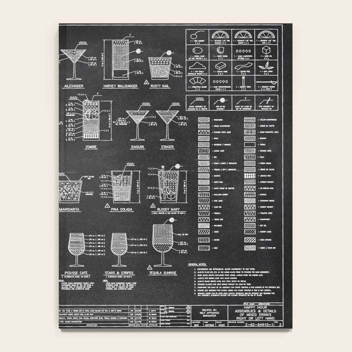 Black Cocktail Recipes Guide Notebook Gallery Image 4