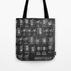 Black Cocktail Recipes Guide Tote Bag Gallery Image 1