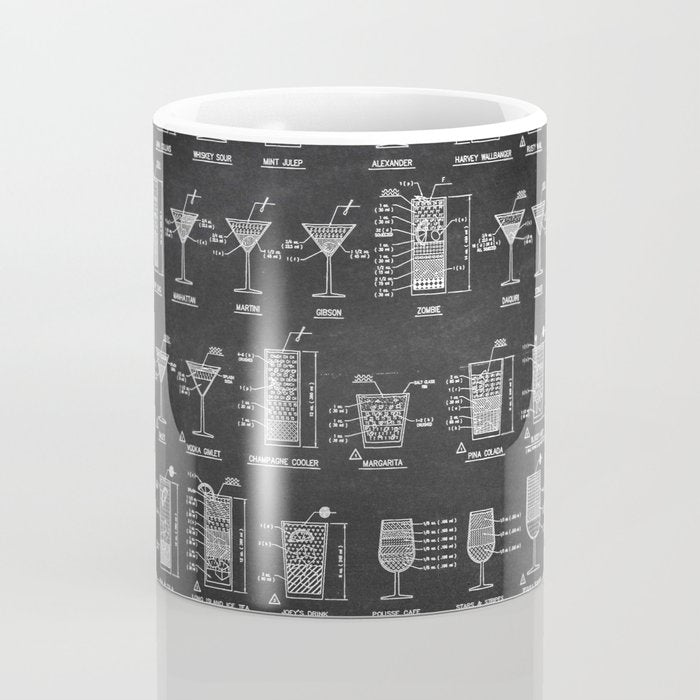 Black Cocktail Recipes Guide Coffee Mug Gallery Image 4