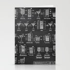 Black Cocktail Recipes Guide Stationery Card Gallery Image 2