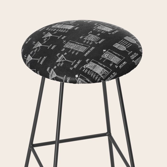 Black Cocktail Recipes Guide Stool Gallery Image 2