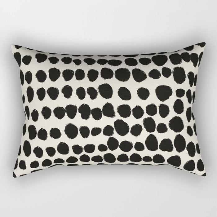 Irregular Polka Dot Pattern #1 Rectangular Pillow Gallery Image 2